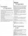 The Process Of Forgiveness